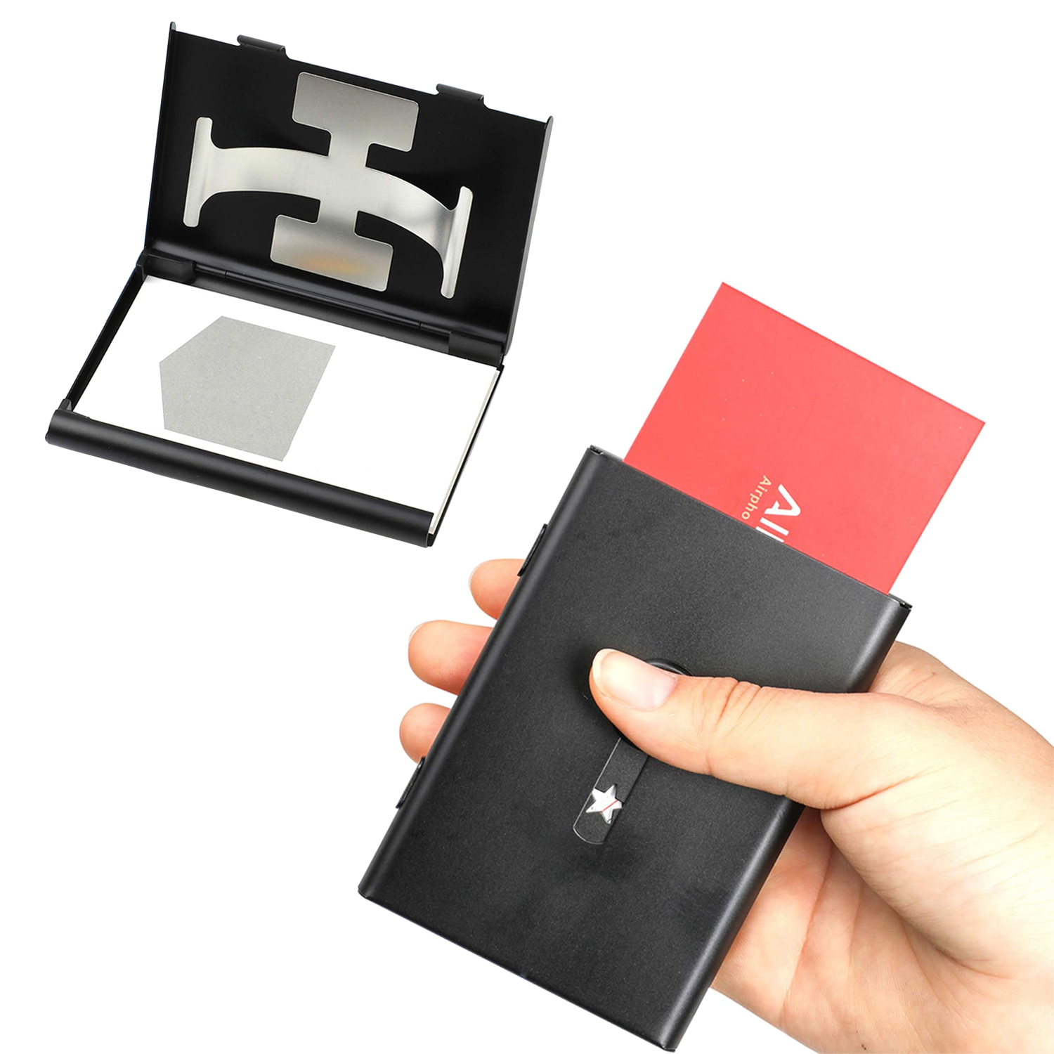 Aluminum Push Card Holder 2