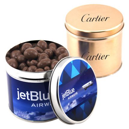 Round Tin with Choc Covered Peanuts 2