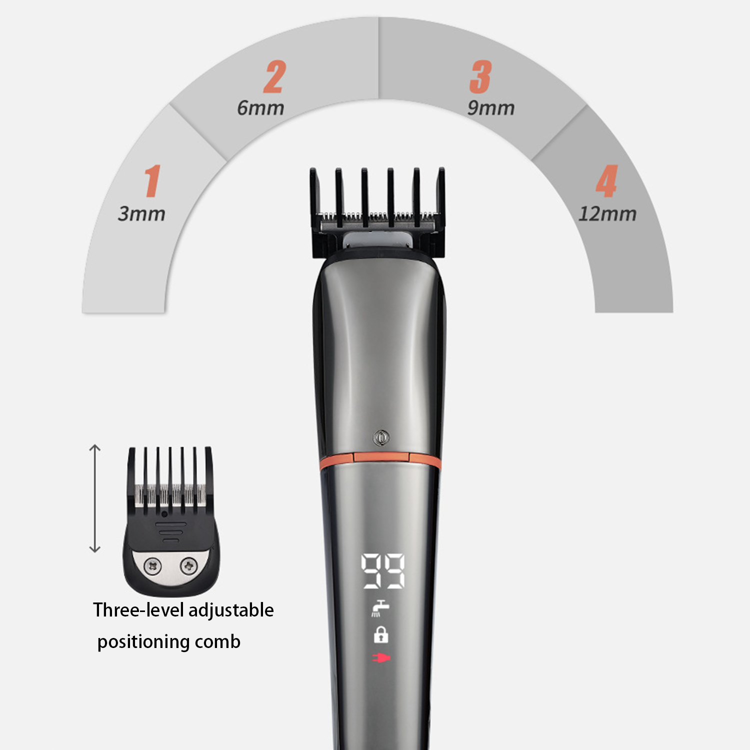 6 In 1 Multifunction Hair Clipper Grooming Kit 2
