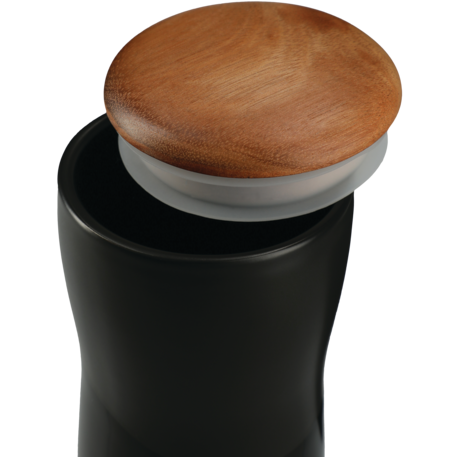 Reno Double Wall Ceramic Tumbler w/Wood Lid 10oz 42