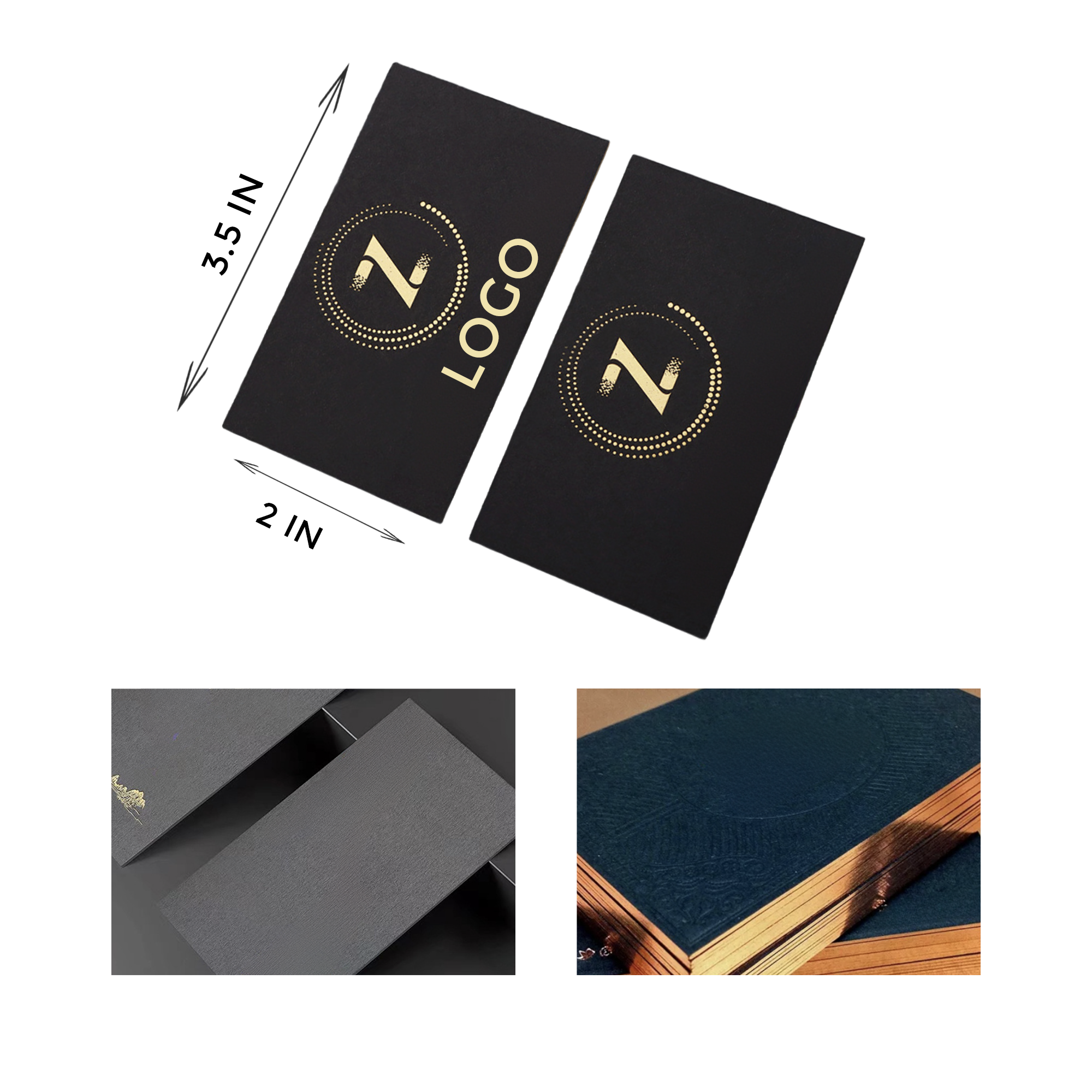 Black Card With Gold Foil Business Card 2