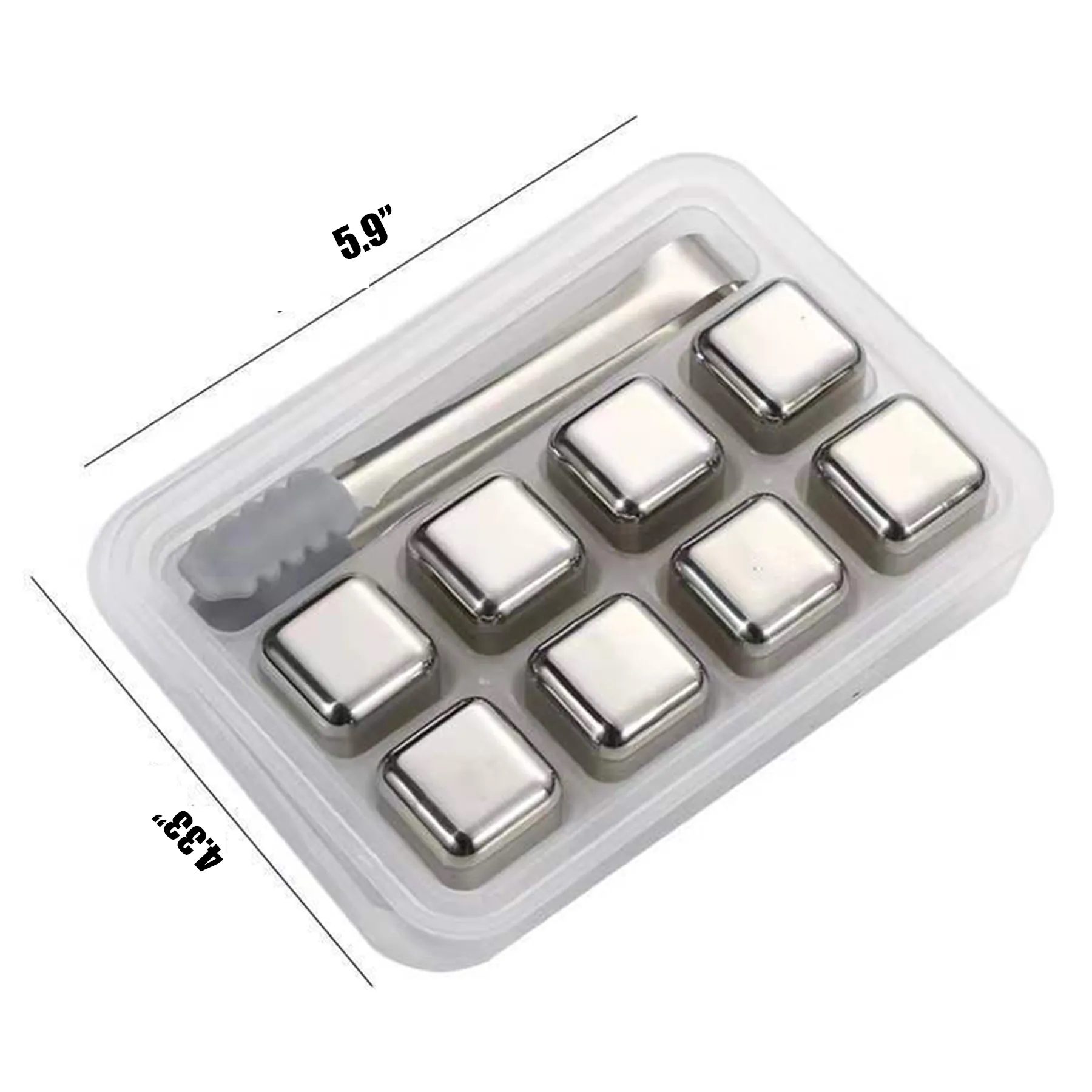 Stainless Steel Ice Cube Set 6