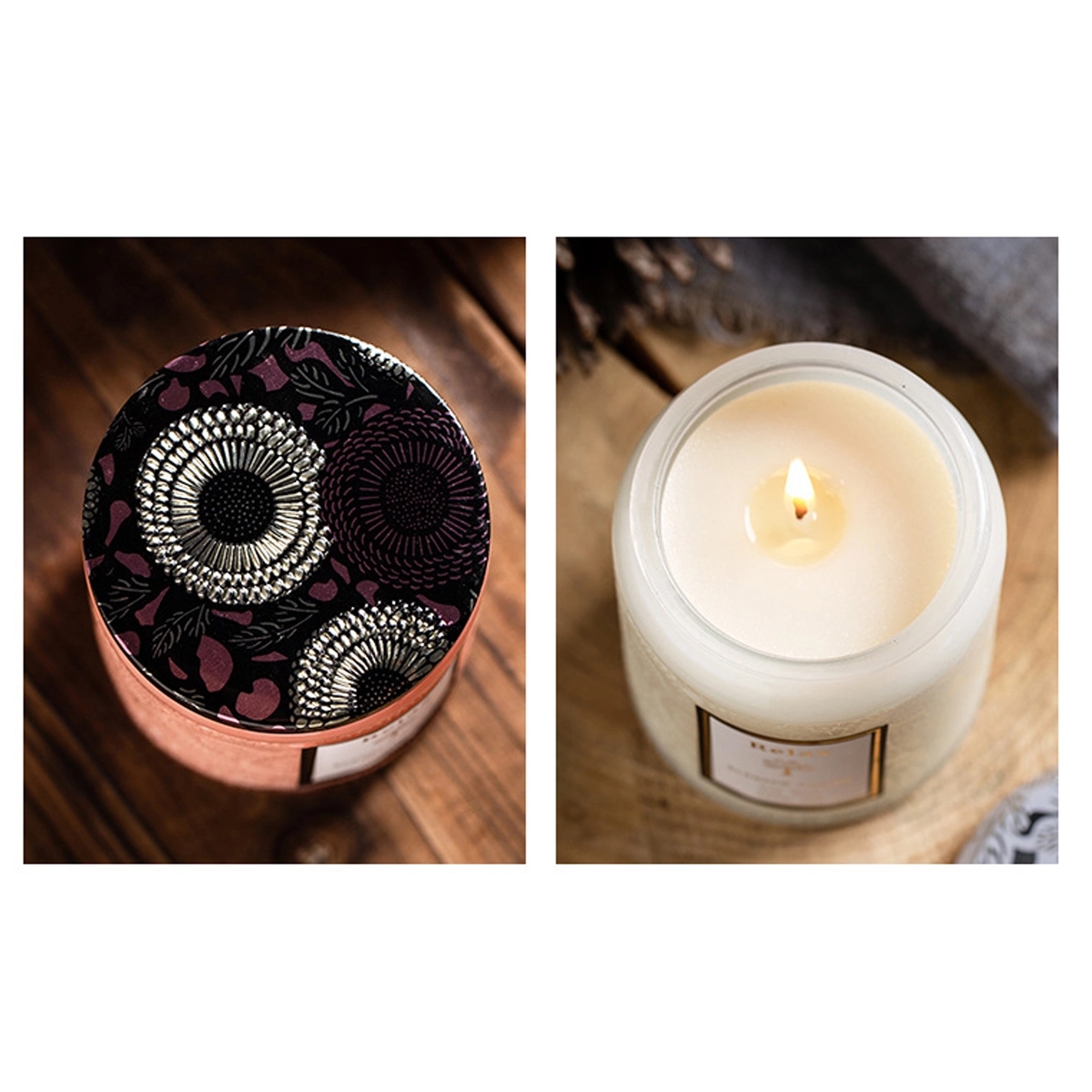 Embossed Glass Romantic Scented Candle 1