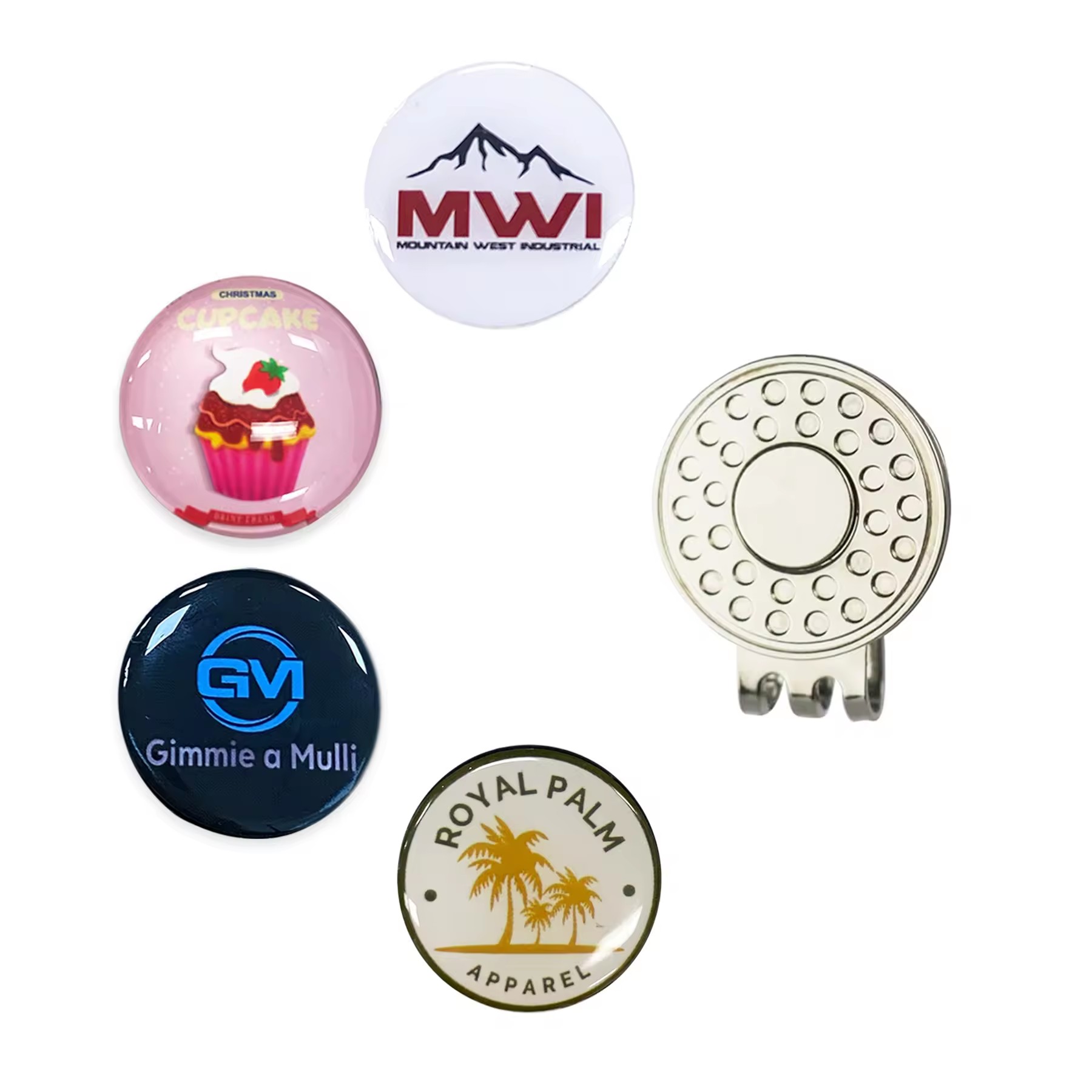 Golf Hat Clip with Magnetic Ball Marker 2
