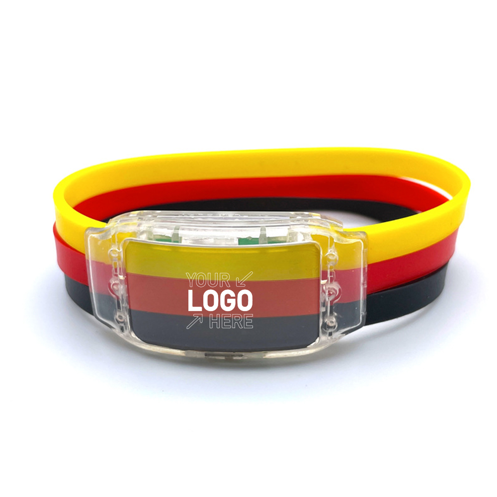 Qatar World Cup National Flag LED Silicone Wristband 7