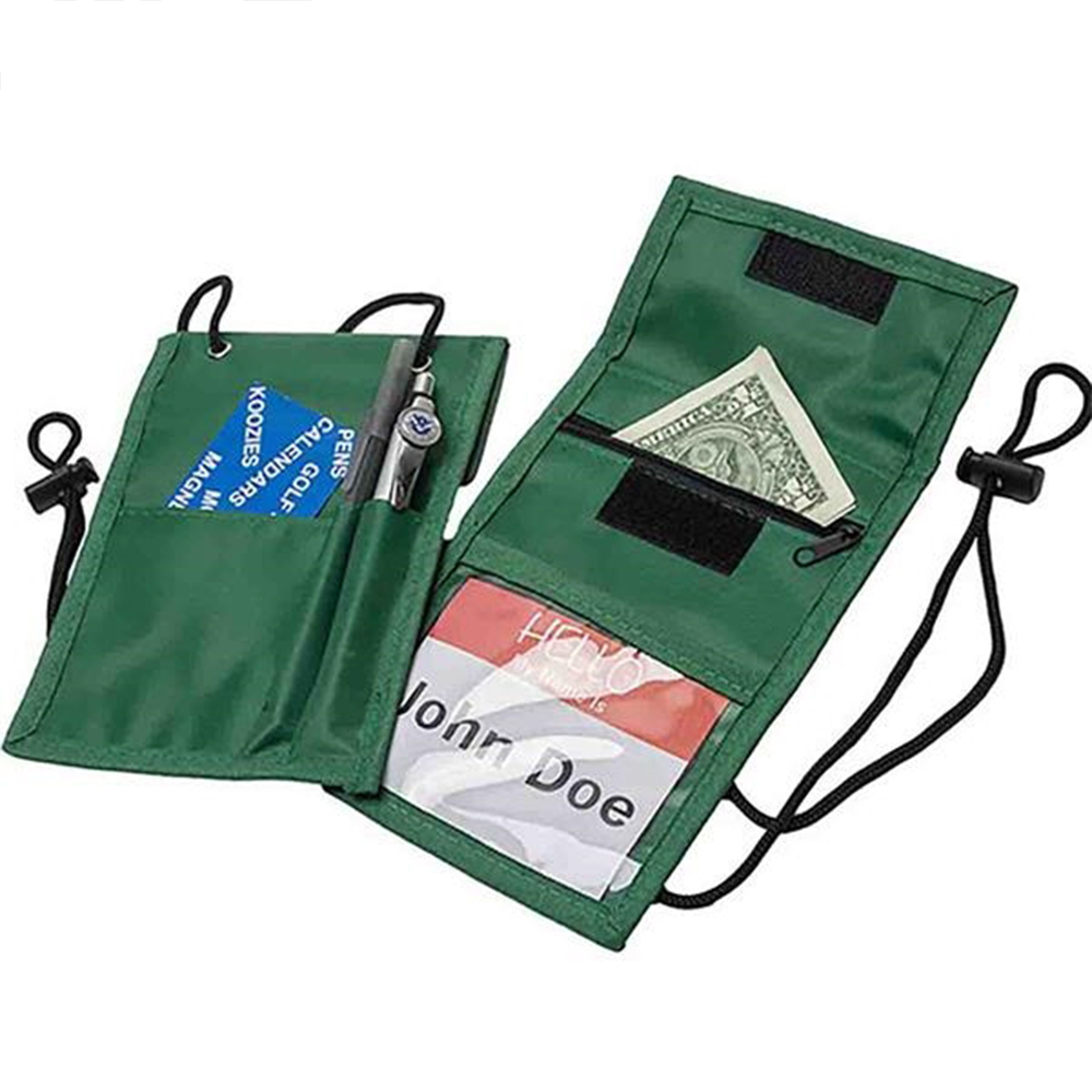 Large Badge Holder Neck Wallets With Clear Display Window 5