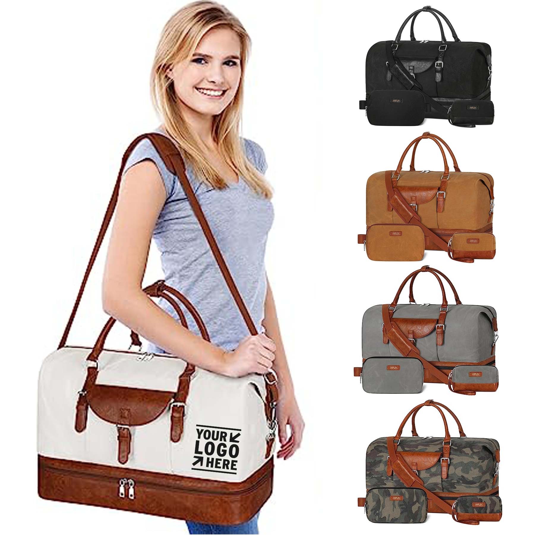 3 Pcs Women Waterproof Large Travel Weekender Overnight Bags 3