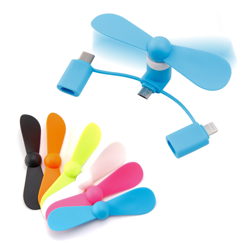 3 In 1 Portable Cell Phone USB Mini Fan 2