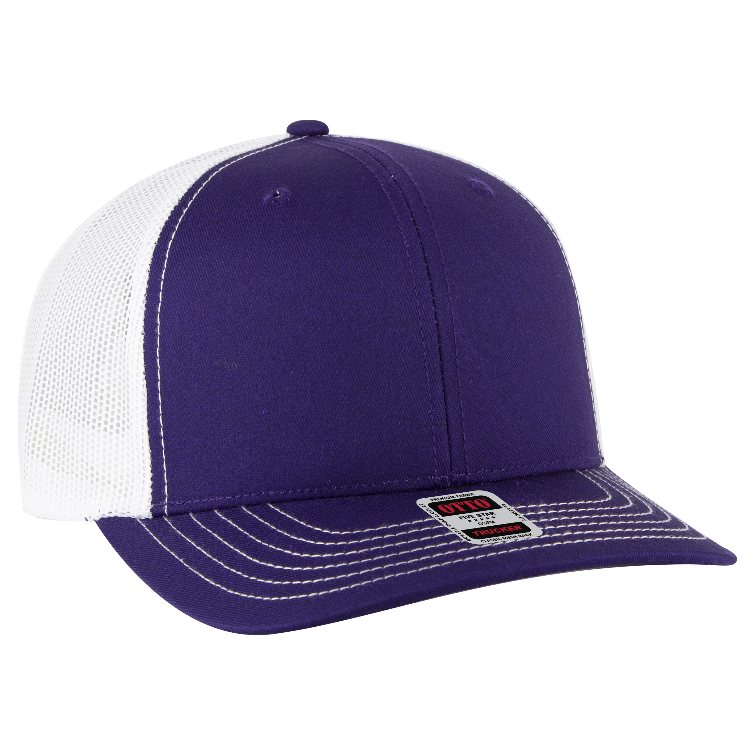 OTTO CAP® 6 Panel Mid Profile Mesh Back Trucker Hat 13