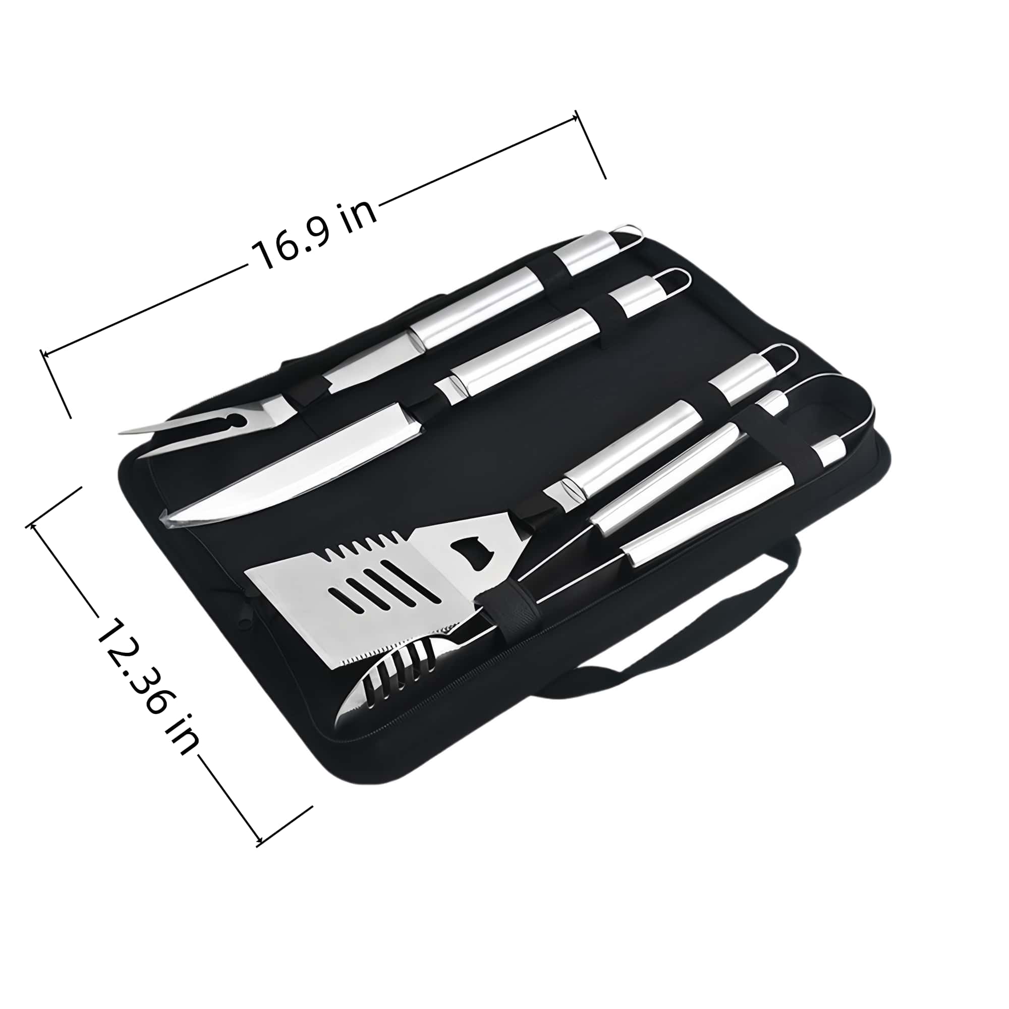 Oxford Fabric Bag Barbecue Tool Set Of Four Pieces 1