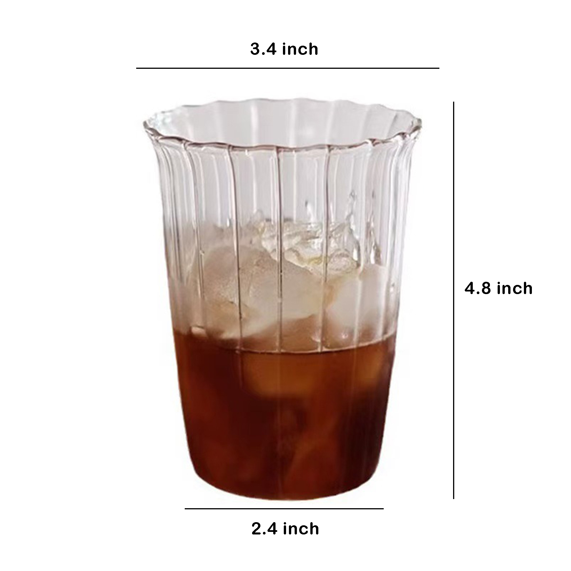 14oz Glass Tumbler for Cold Beverages 4