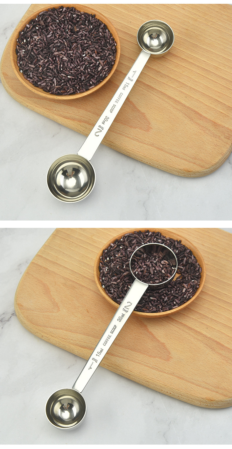 Stainless Steel Double Coffee Measuring Scoop 5