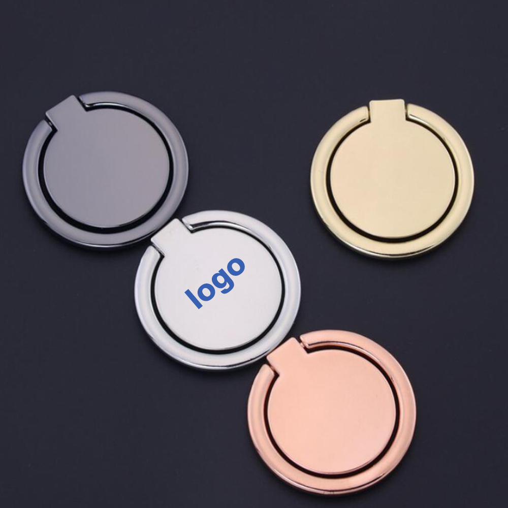 360 Engraved Mobile Phone Ring Grip holder and Stand - Round 3