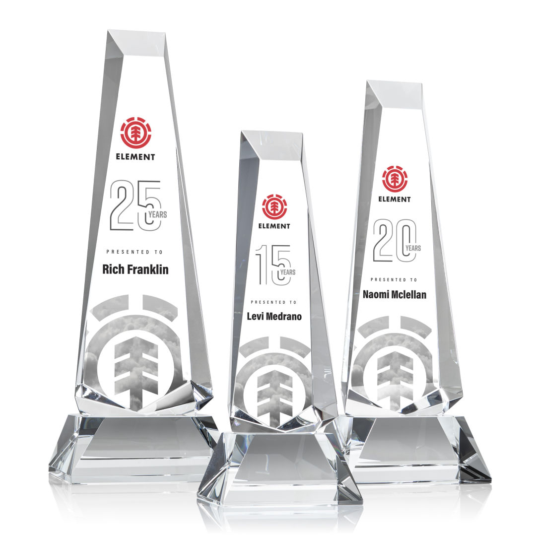 Rustern Obelisk VividPrint™ Award on Base - Clear