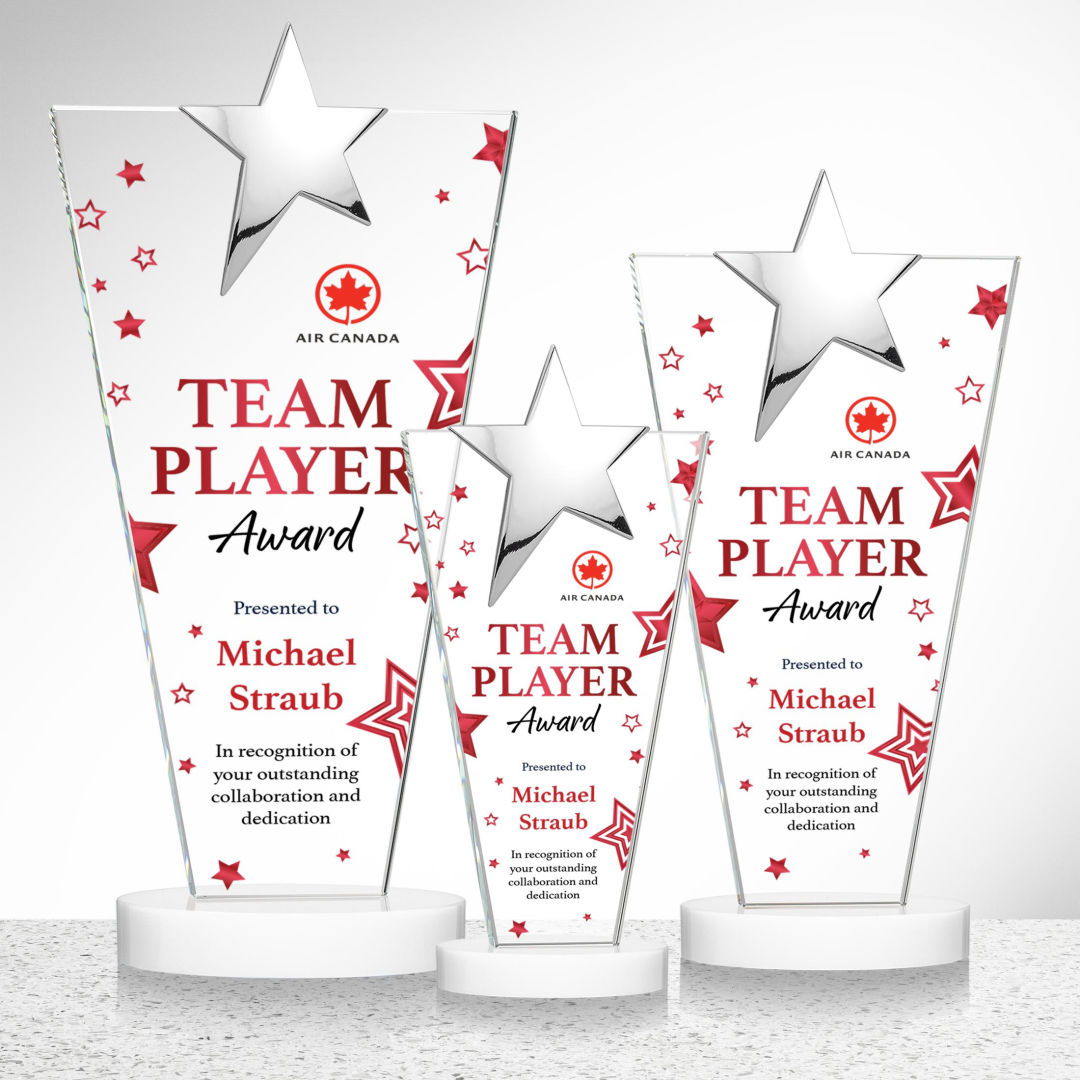 Mantella Chrome Star VividPrint™ Award - White 4