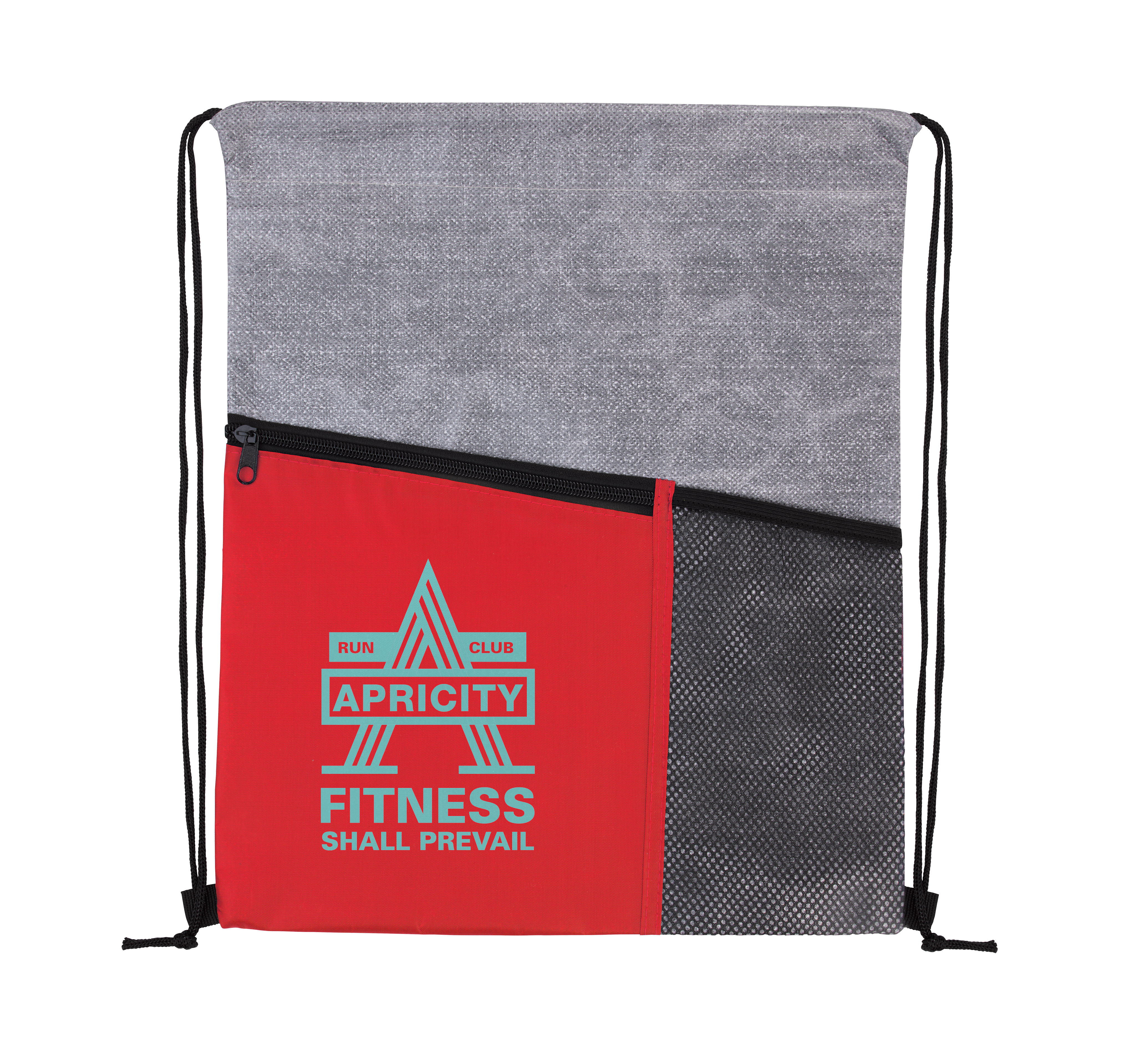 Good Value™ Heathered RPET Non-Woven Drawstring Backpack 22