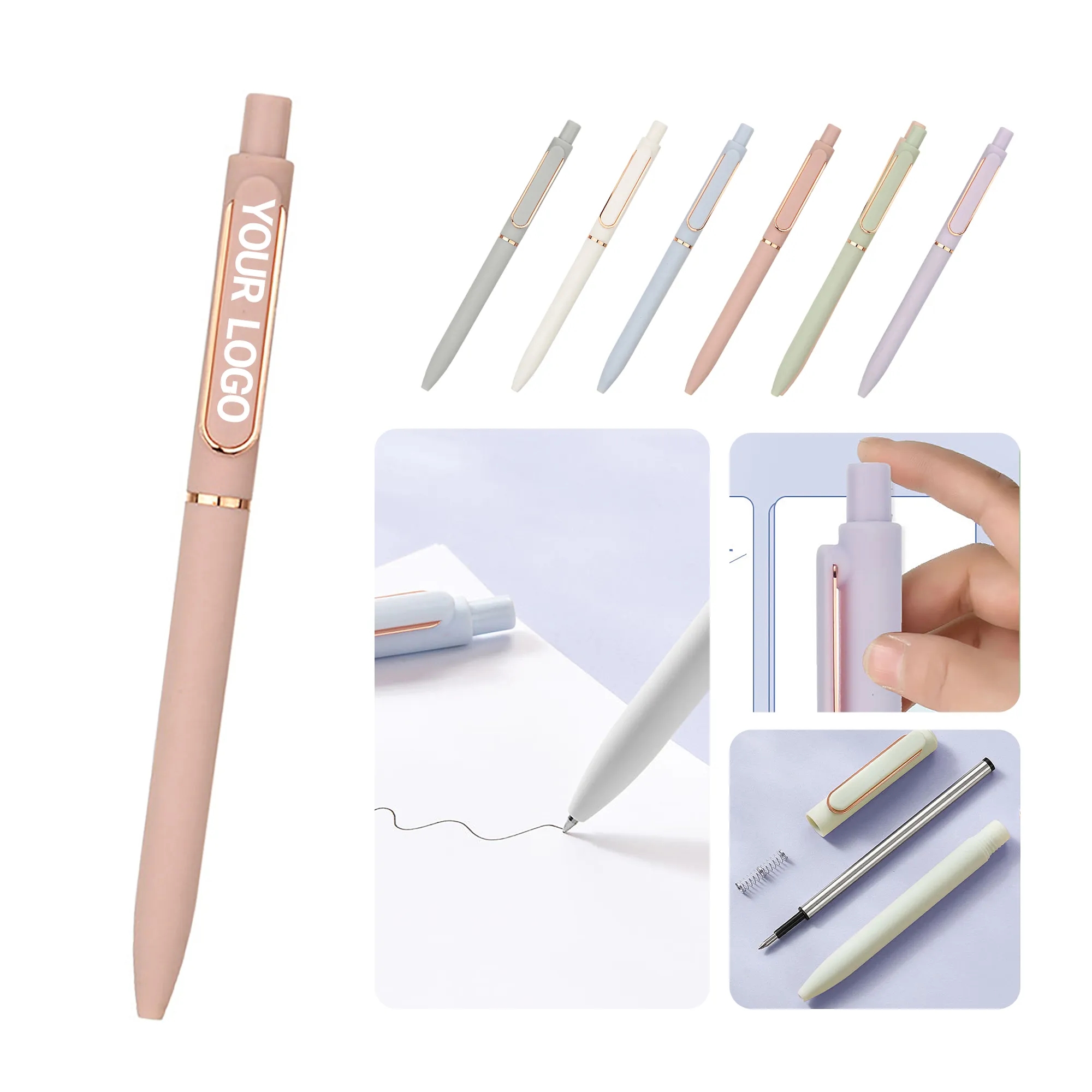 Durable Morandi Bullet Pen with Soft Grip Design 4