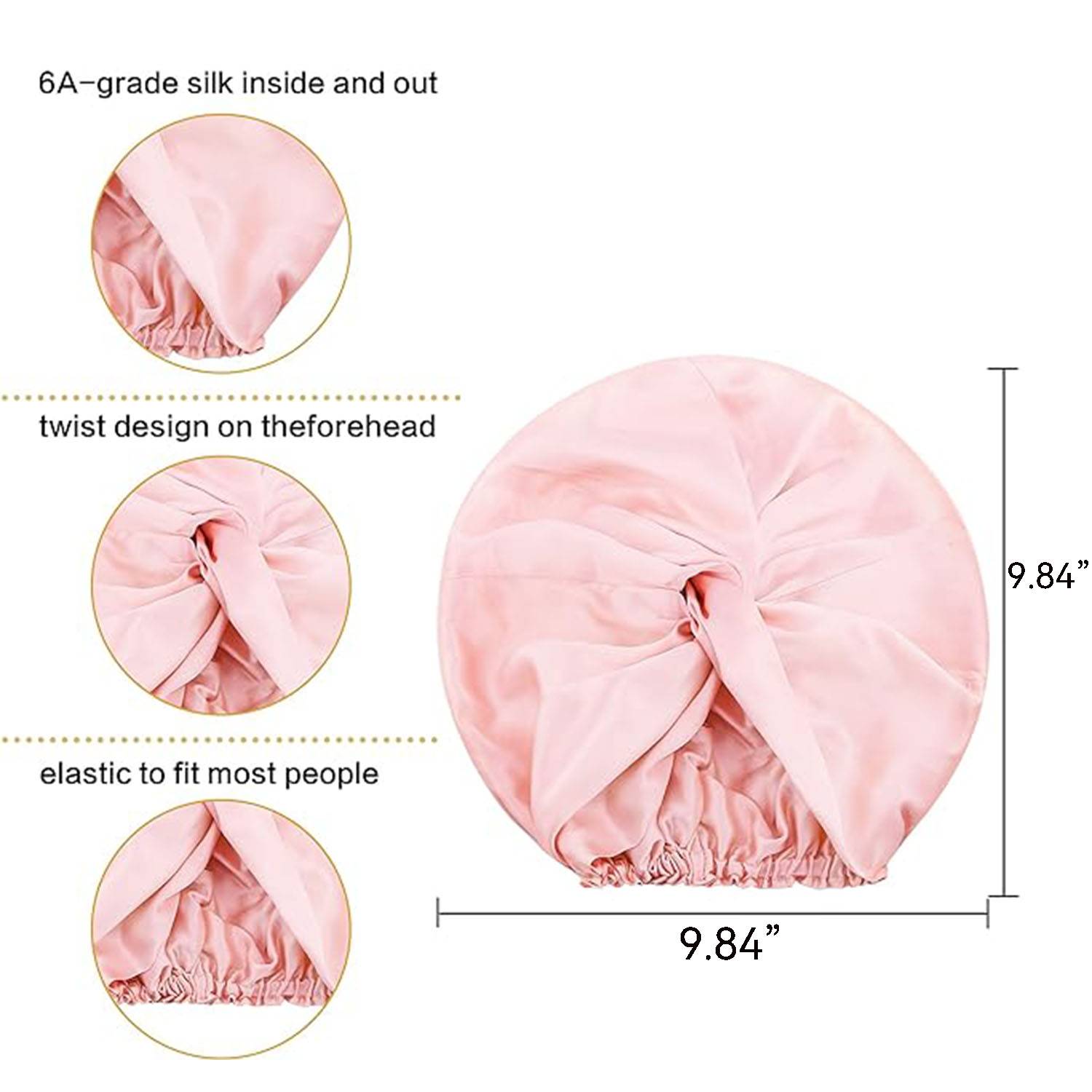 Smooth Stretch Satin Sleep Cap for Women Hair Care 3
