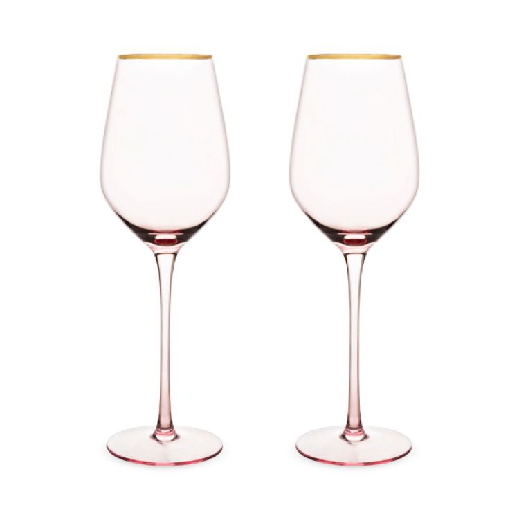 Twine Living® Rose Crystal White Wine Glass, set of 2 8