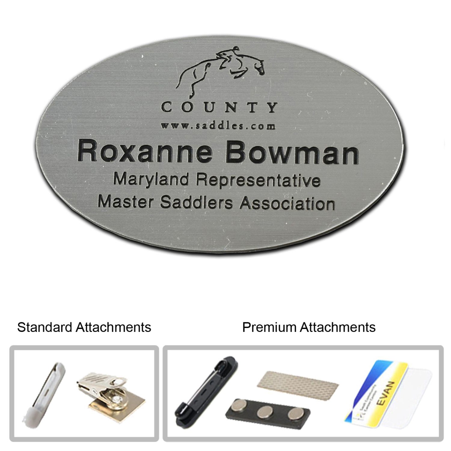 2 INCH X 3 INCH PLASTIC ENGRAVED NAME BADGE 2