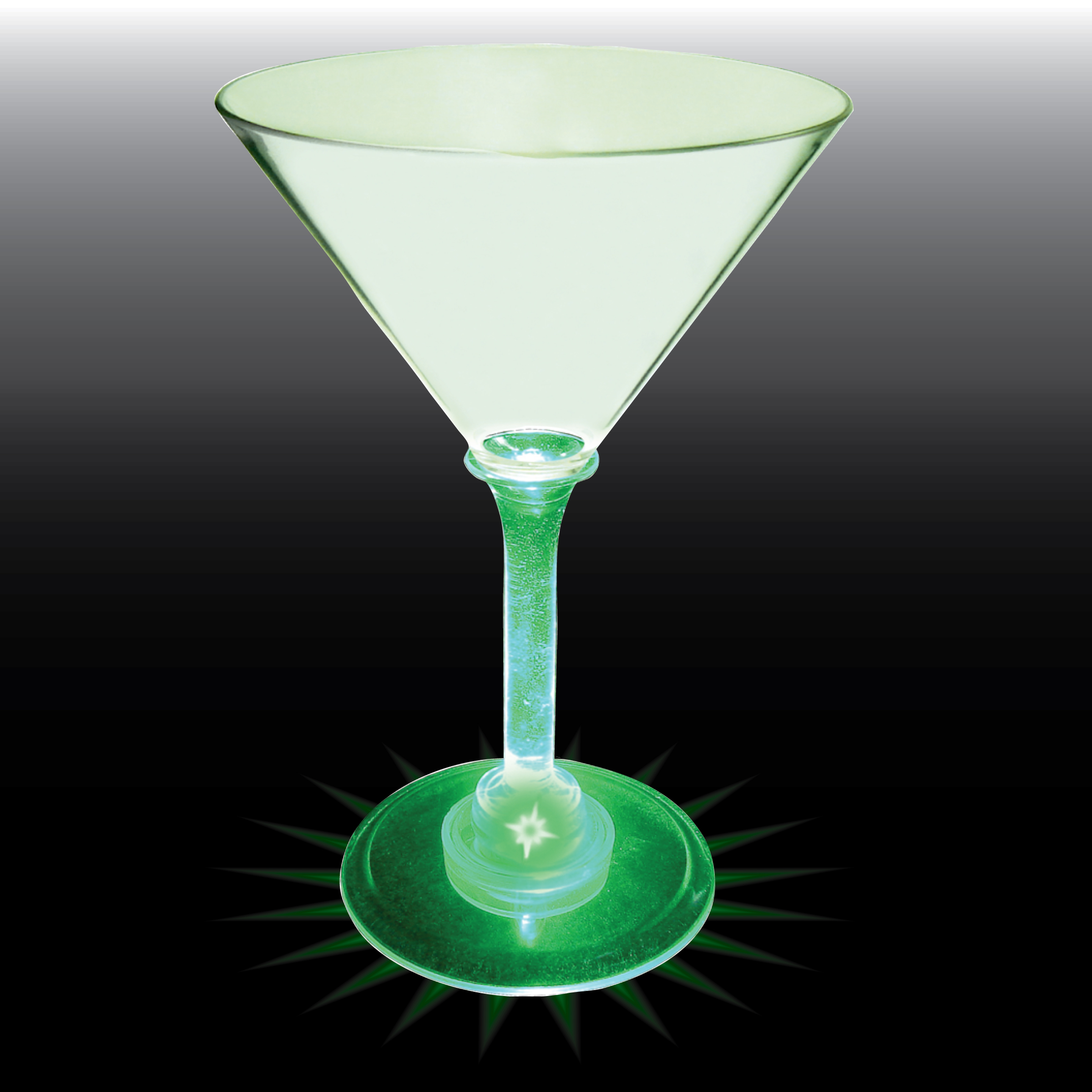 7oz Light Up Standard Stem Plastic Martini Glass 4