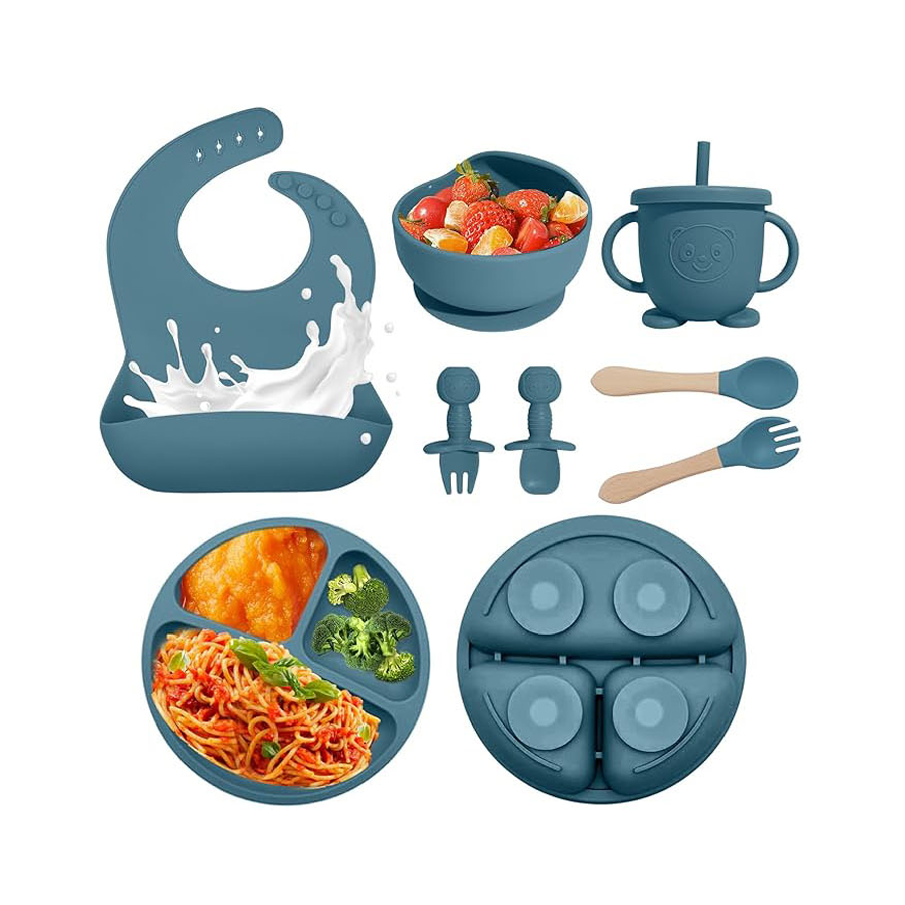 8 Piece Silicone Suction Bowl 3