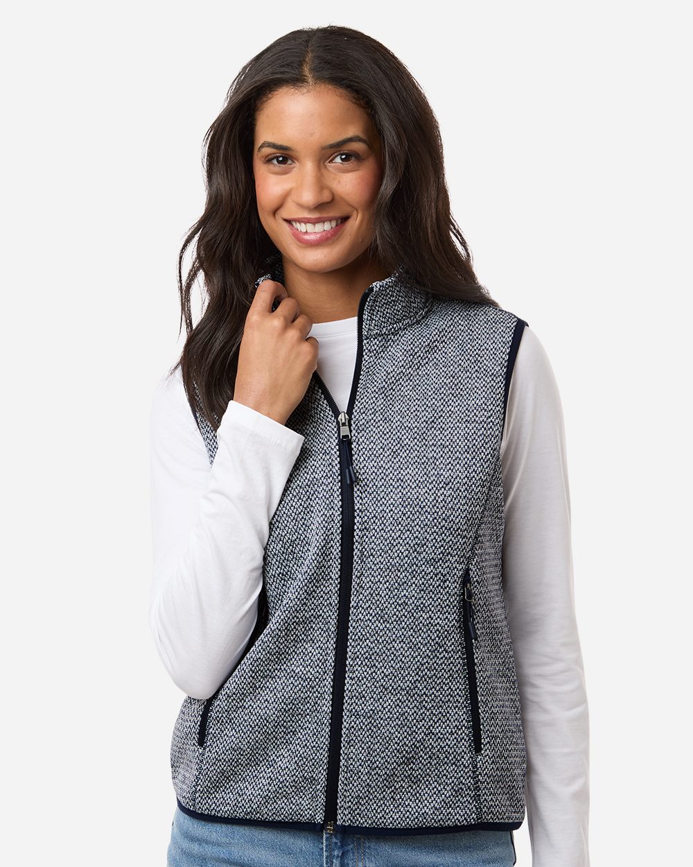 Women's Jasper Jacquard Fleece Vest - NE731W 21