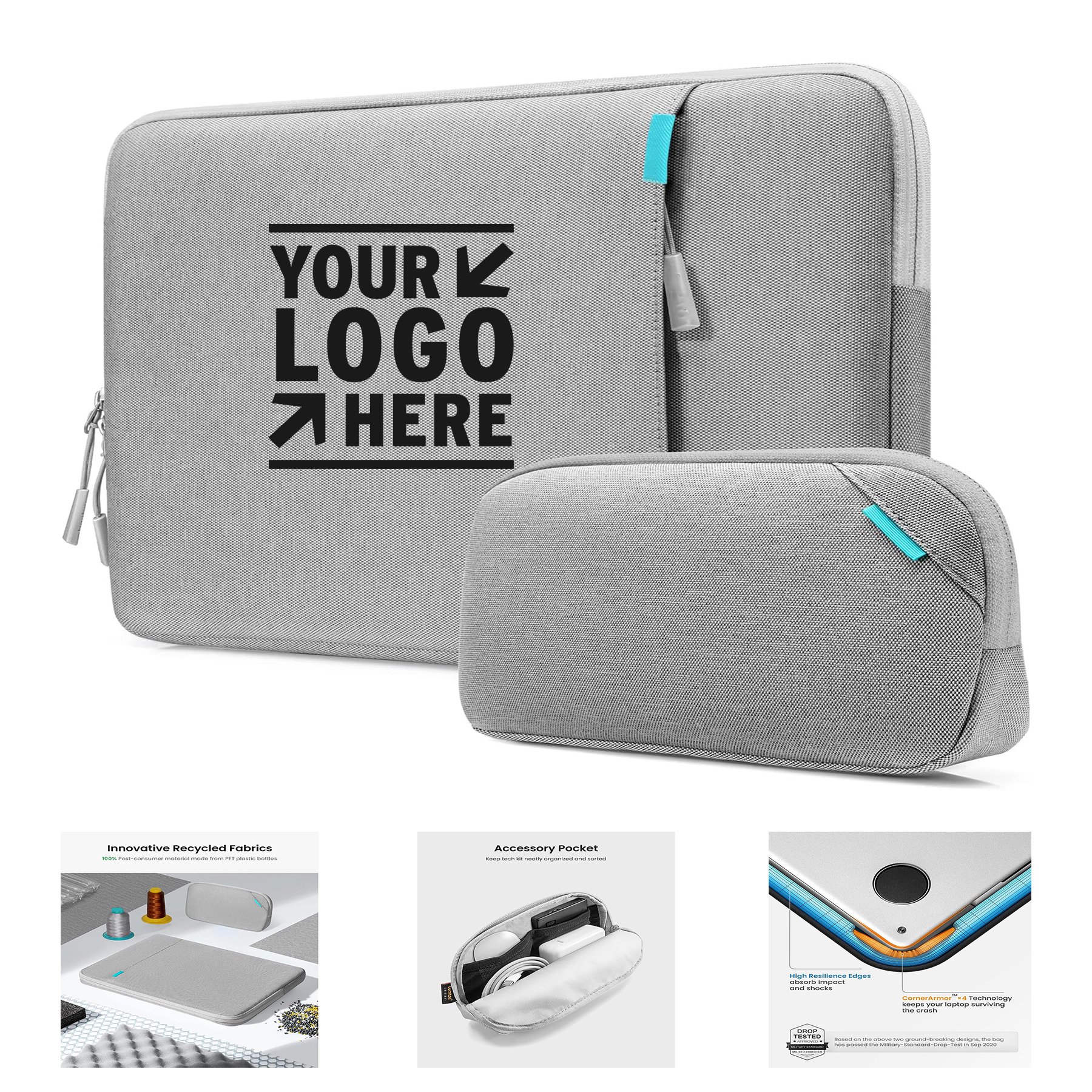15-inch MacBook Air M2 A2941 2023 360 Protective Laptop Sleeve Set Water-Resistant Laptop Case Bag 2