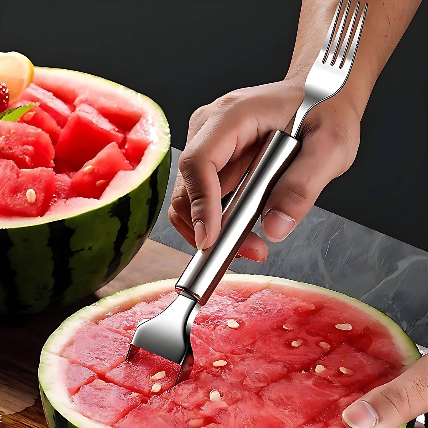 2 in 1 Watermelon Fork Slicer Cutter 4