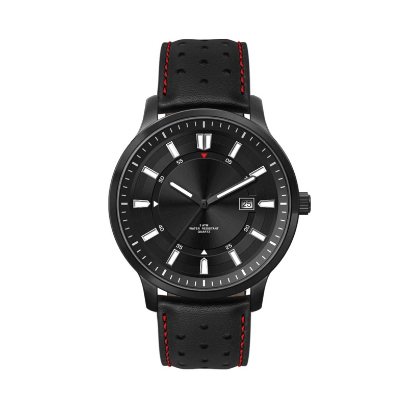 45MM, BLACK METAL CASE, 3-HAND MVT, DTE 2