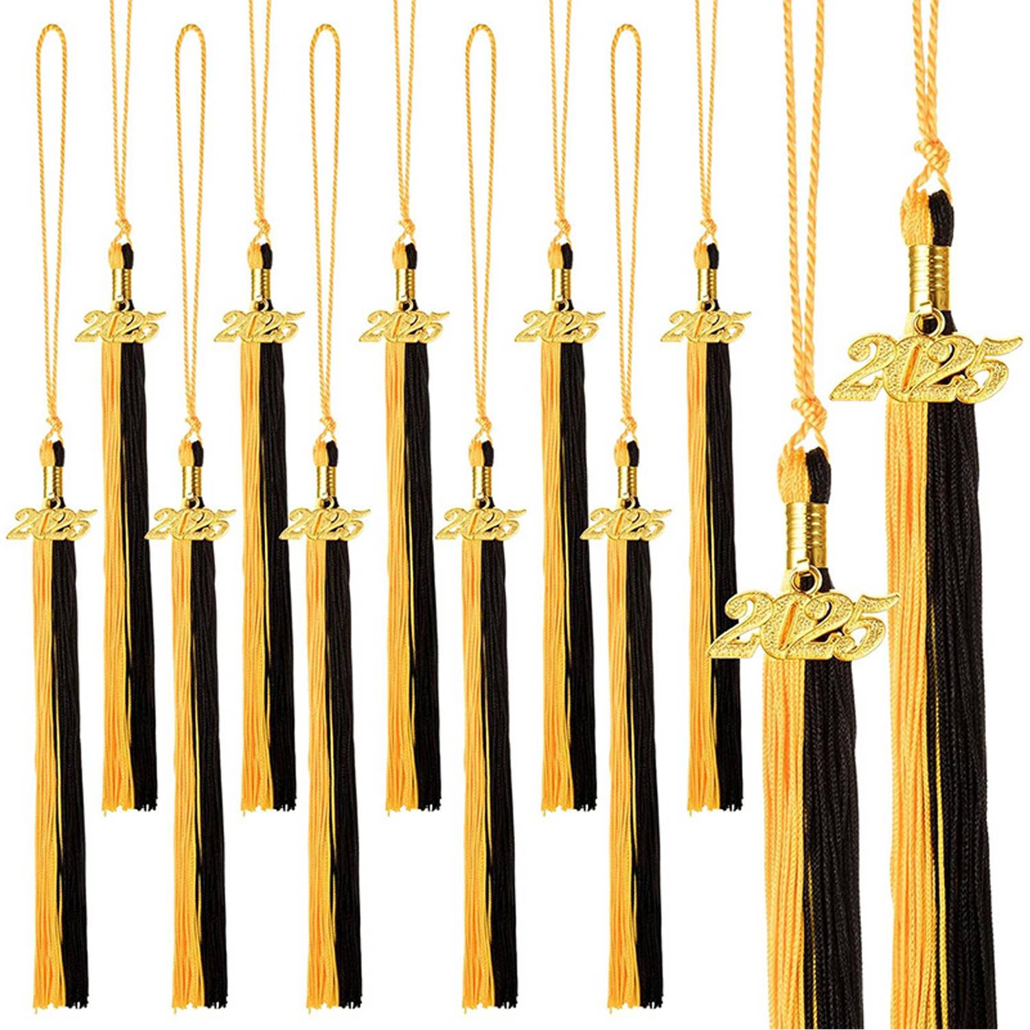 Graduation Tassels With Gold 2025 Year Charm Pendant 9