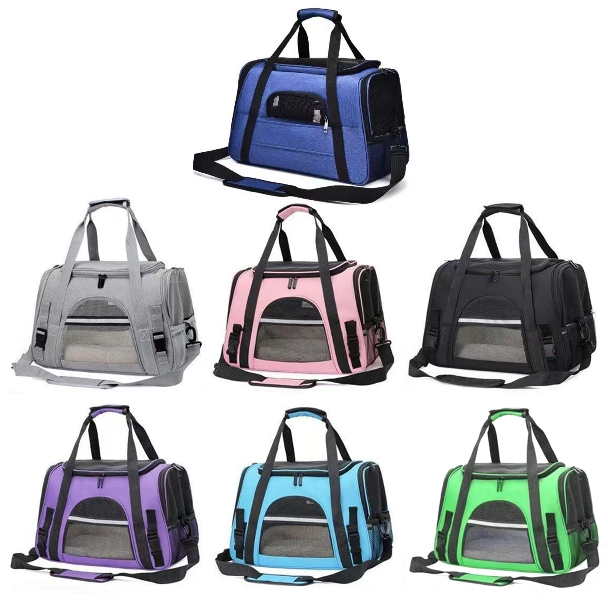 Pet Travel Carrier Bag with Mesh Windows for Dogs and Cats 3