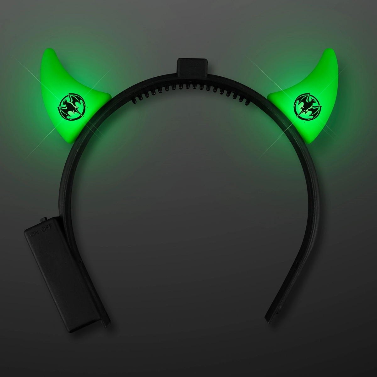 Light Up Green Devil Horns 2