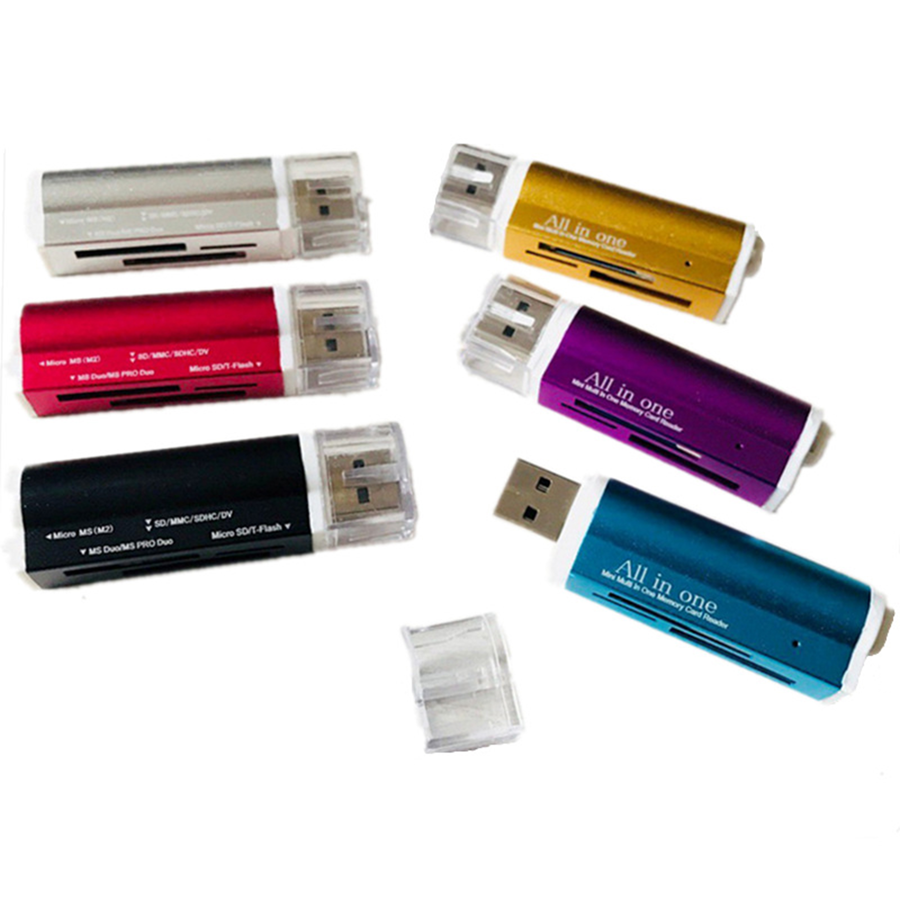 USB All In One Multi Memory Card Reader Adapter for Computer 2