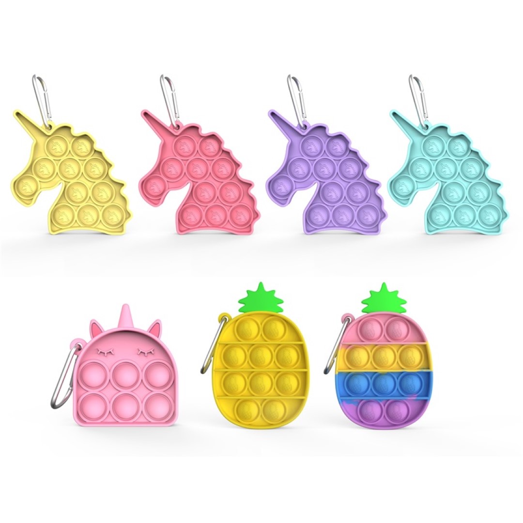 Mini Pop Bubble Sensory Fidget Toys Anxiety Keychain 8