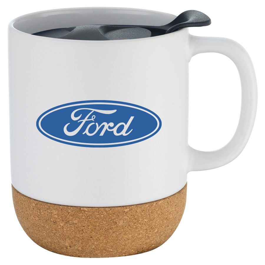 CorkLuxe Ceramic 12oz Mug With Matte Finish and Cork Bottom 19