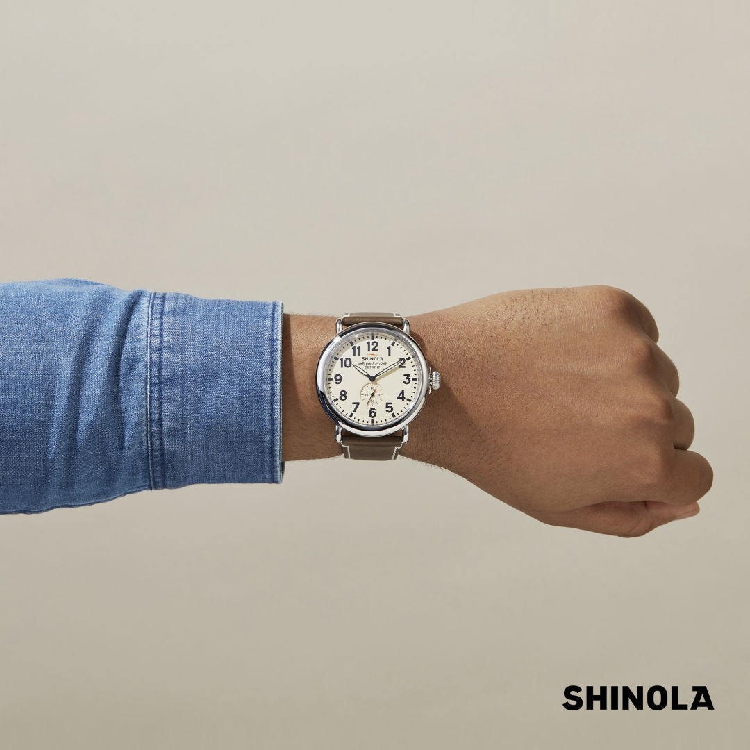 Shinola® Runwell Watch - Cream/Brown 12