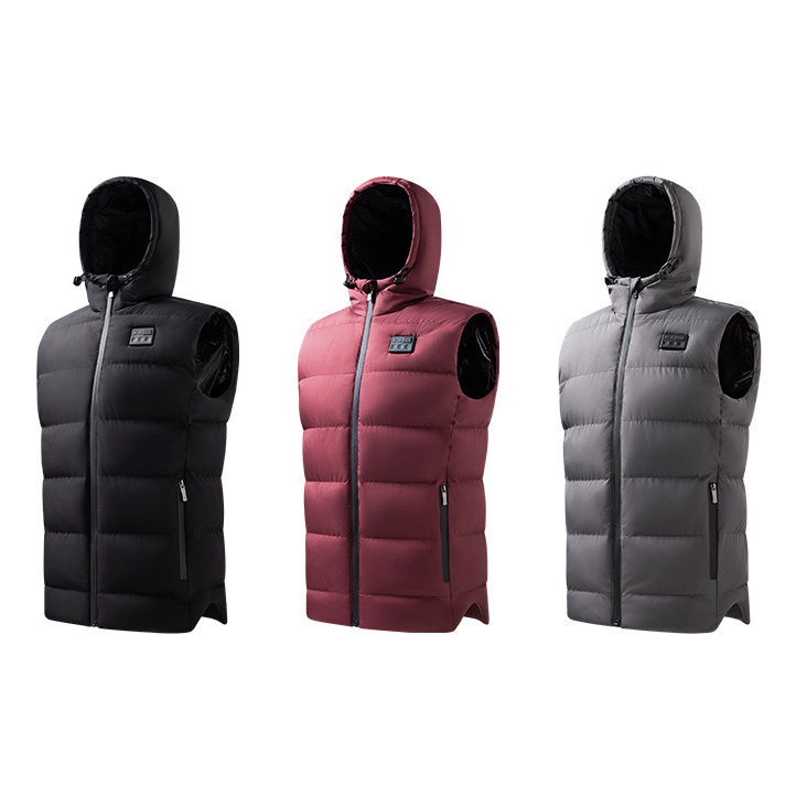 5 Areas Heated Hat Vest w/ Three Button Control Temperature 9