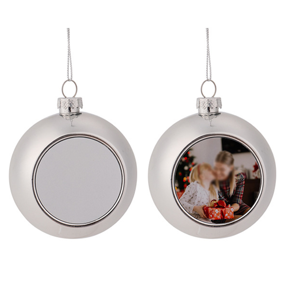 Blank Round Plastic Christmas Tree Ball Decoration 7