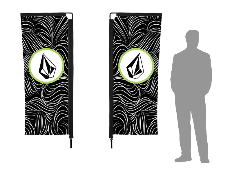 7ft Double Sided Banner Flag w/ Pole