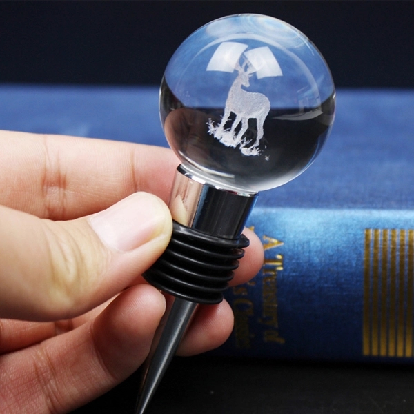 3D Crystal Circle Wine Stopper 5