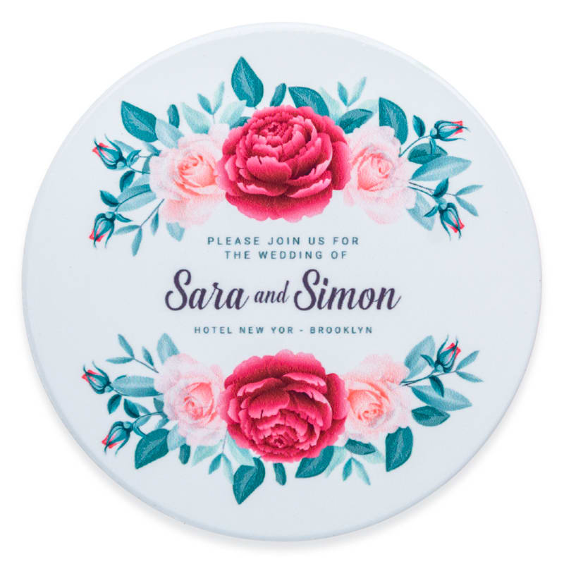 4 Inch Full Color Round Ceramic Coasters 18