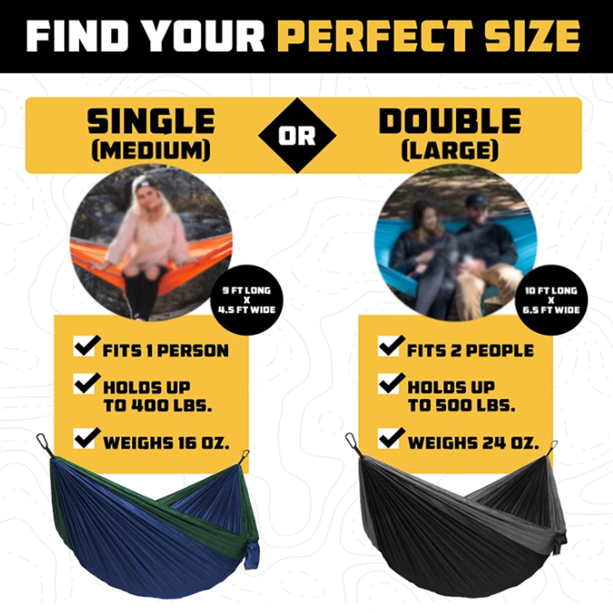 Custom Single or Double Portable Outdoor Camping Hammock 8