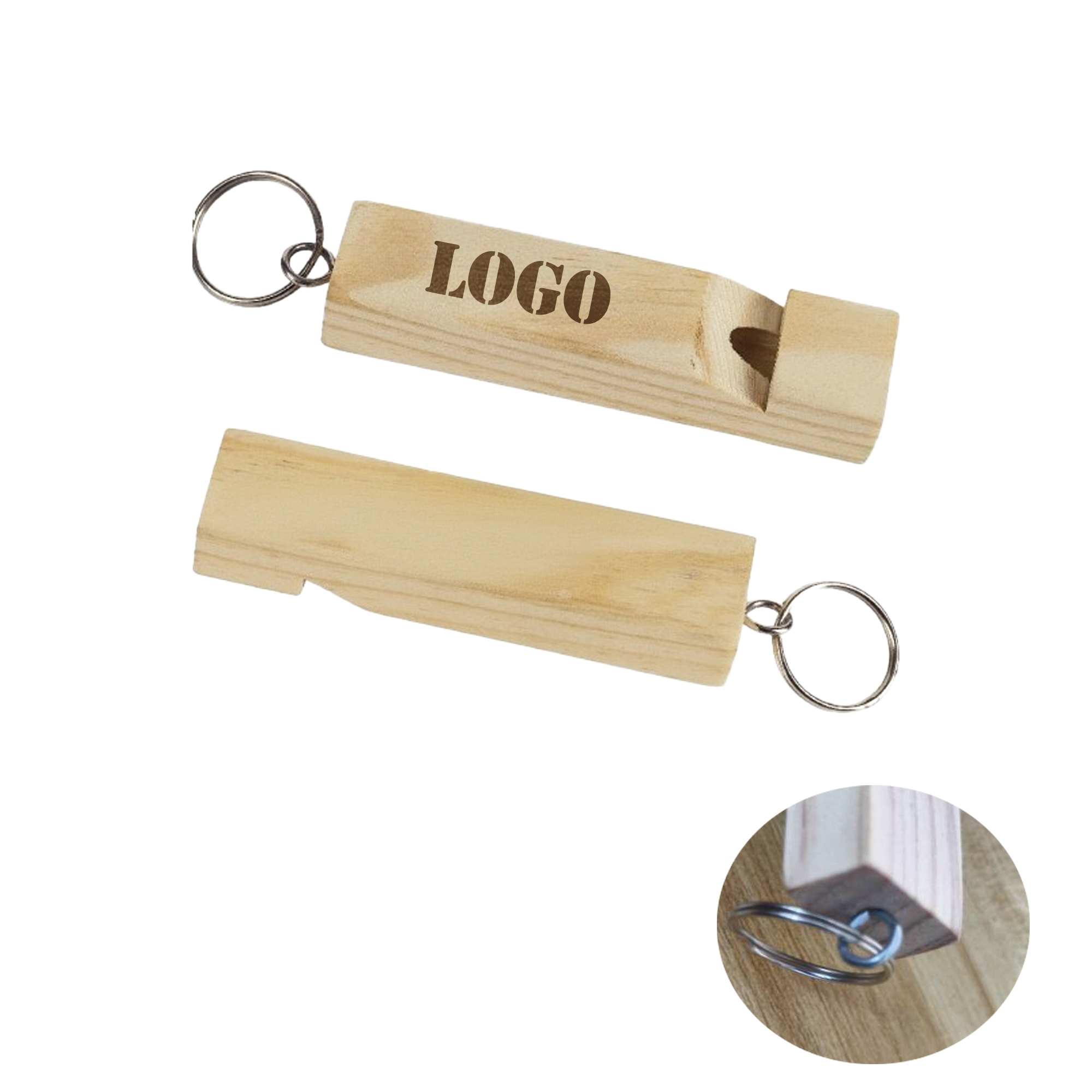 Wooden Whistle Key Chain 1