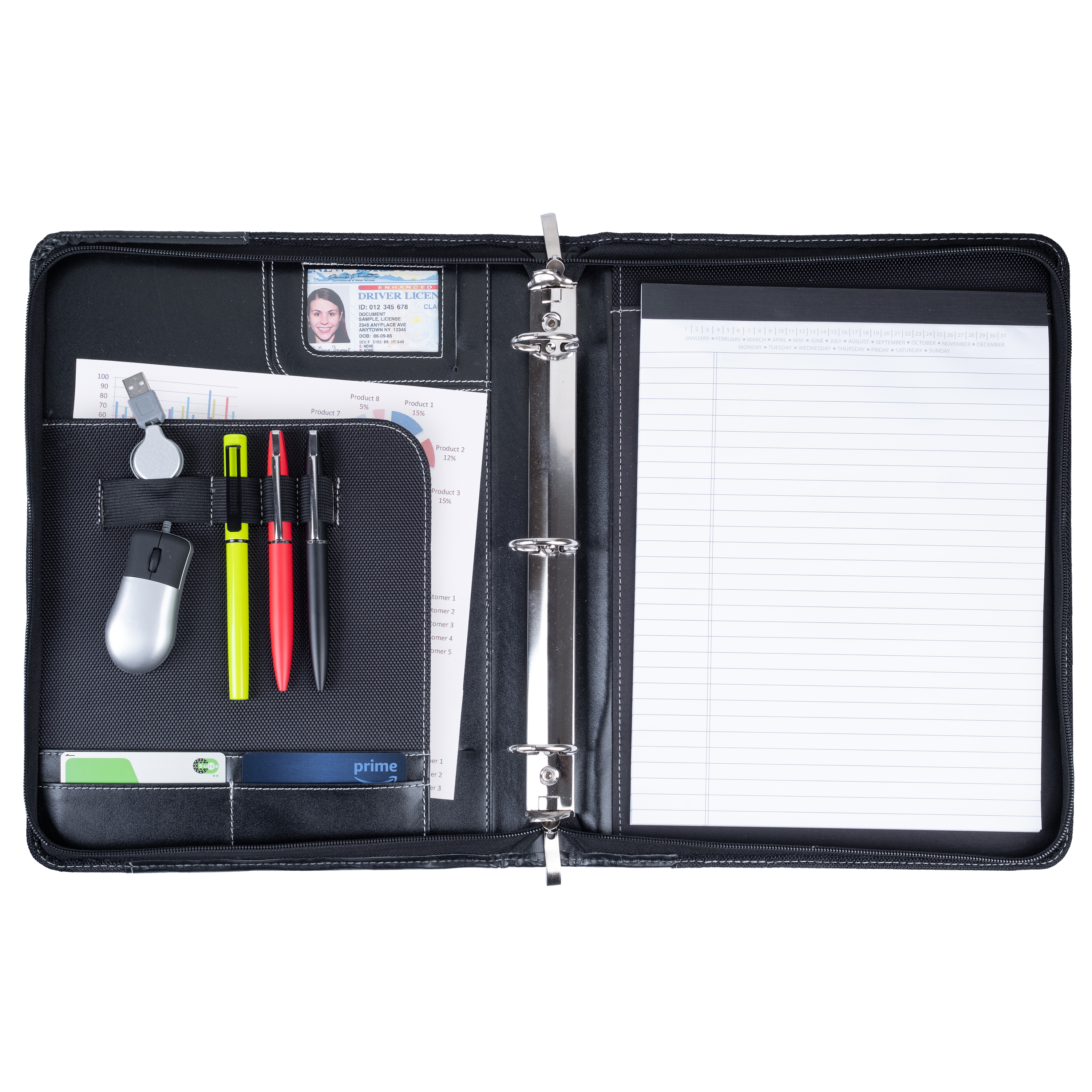 Winn Binder 3-Ring Zip Portfolio 4