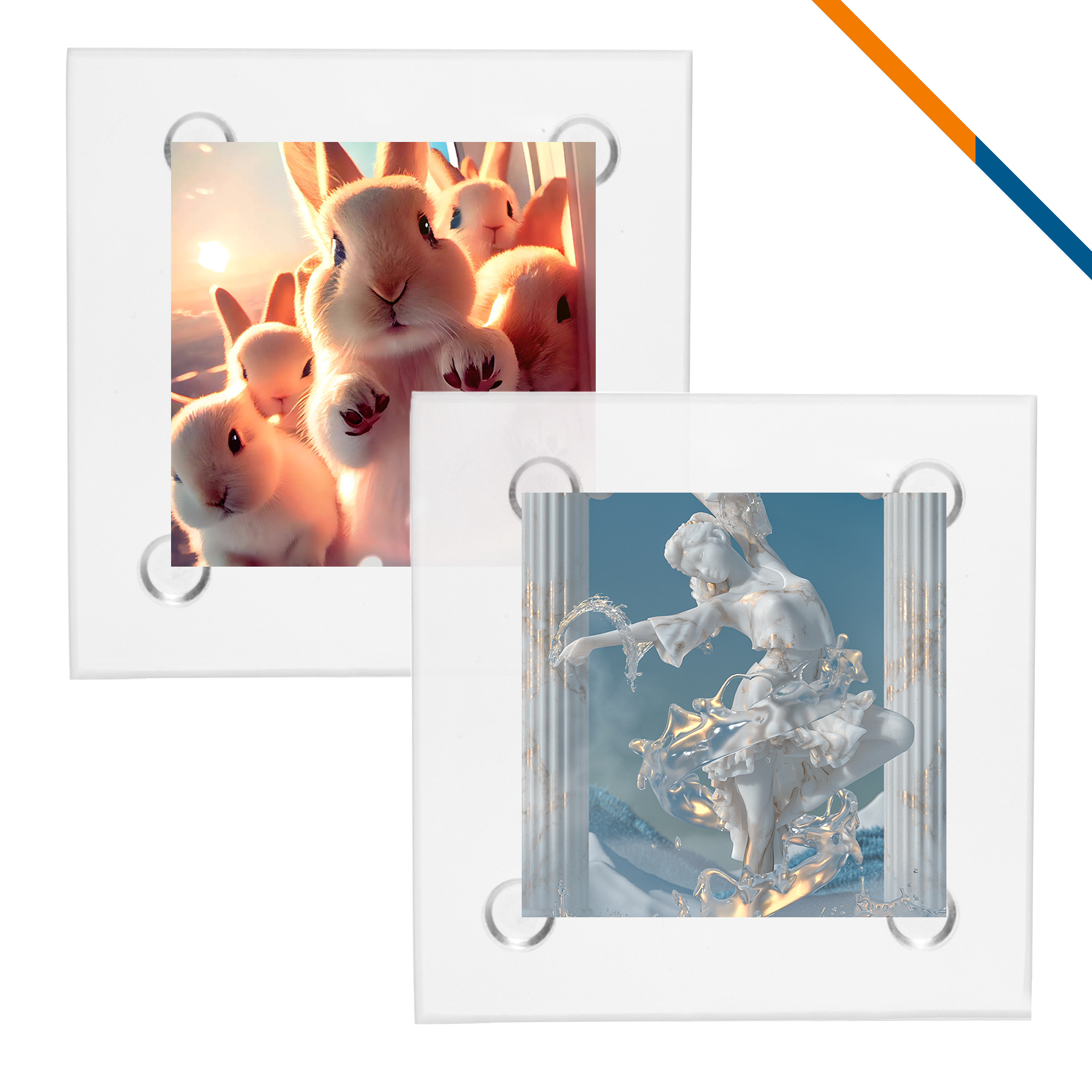 Flavkin Square Glass Coaster 3