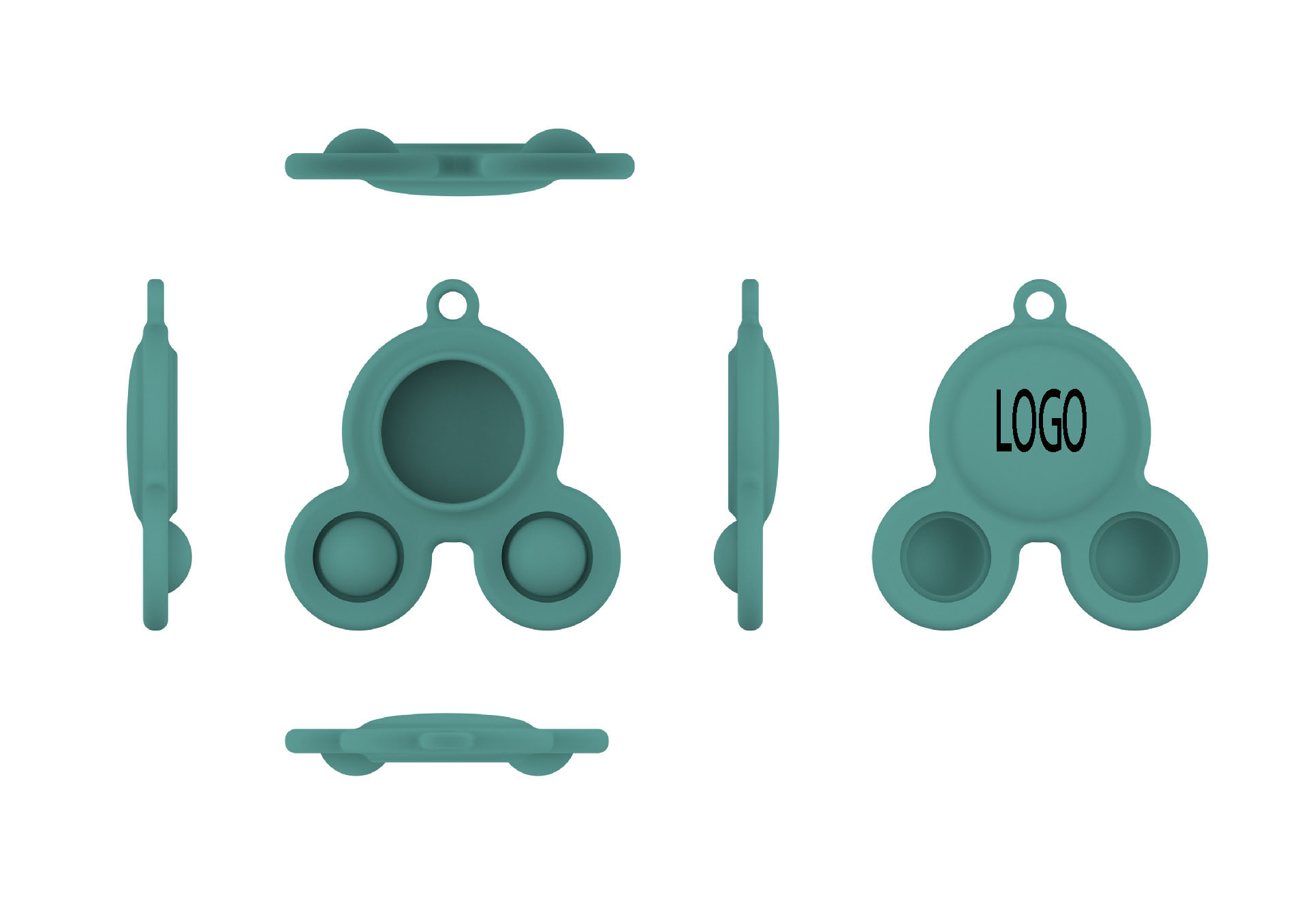 Push Bubble Fidget Toy for Airtag w/ keychian 8