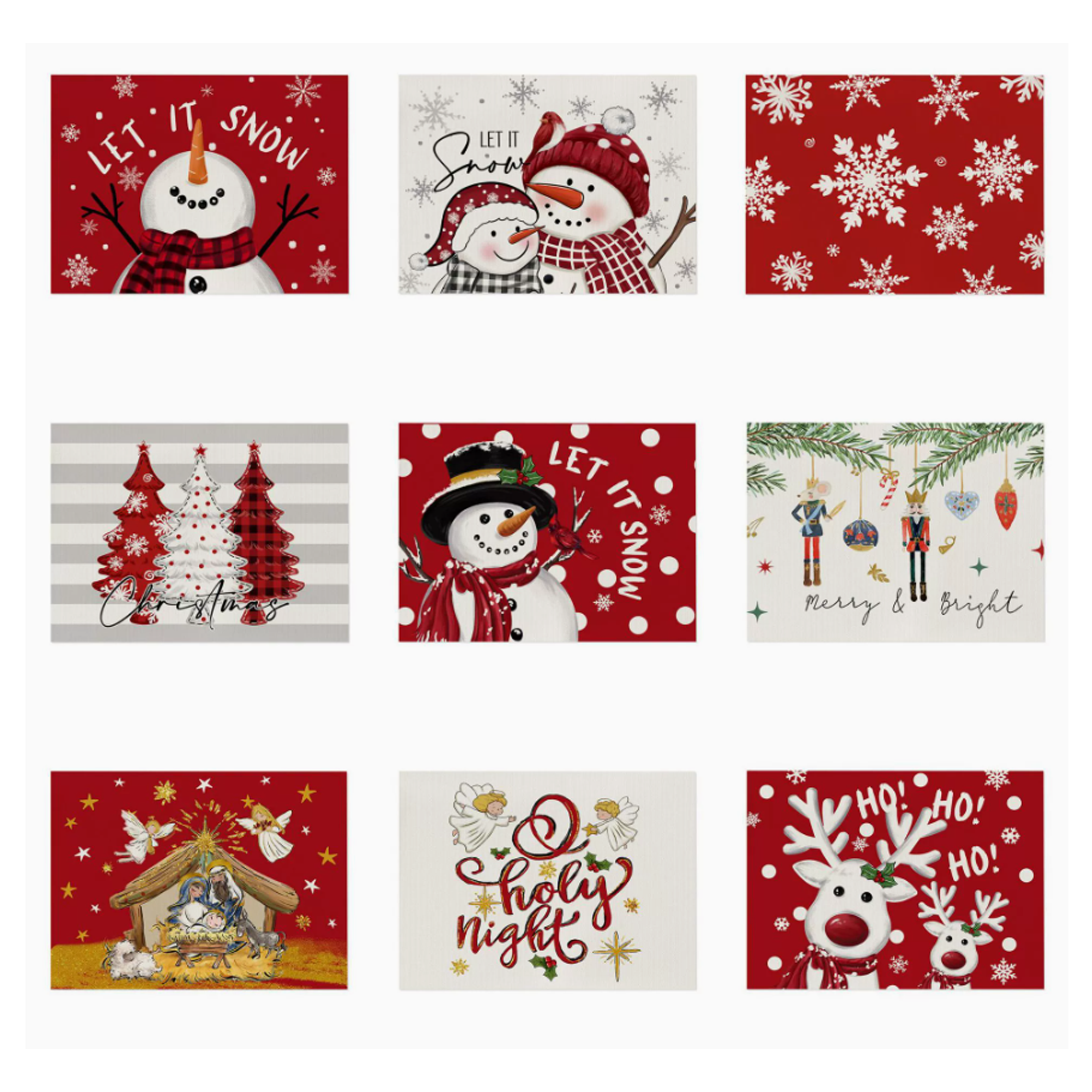 Waterproof Linen Full-color Printed Heat-insulating Placemat 4