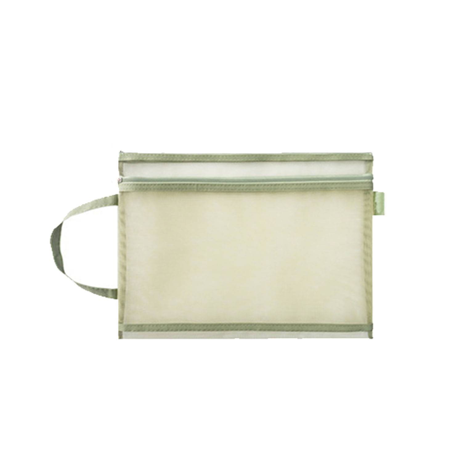 Large Durable Portable Zipper Nylon Mesh Pencil Case 3