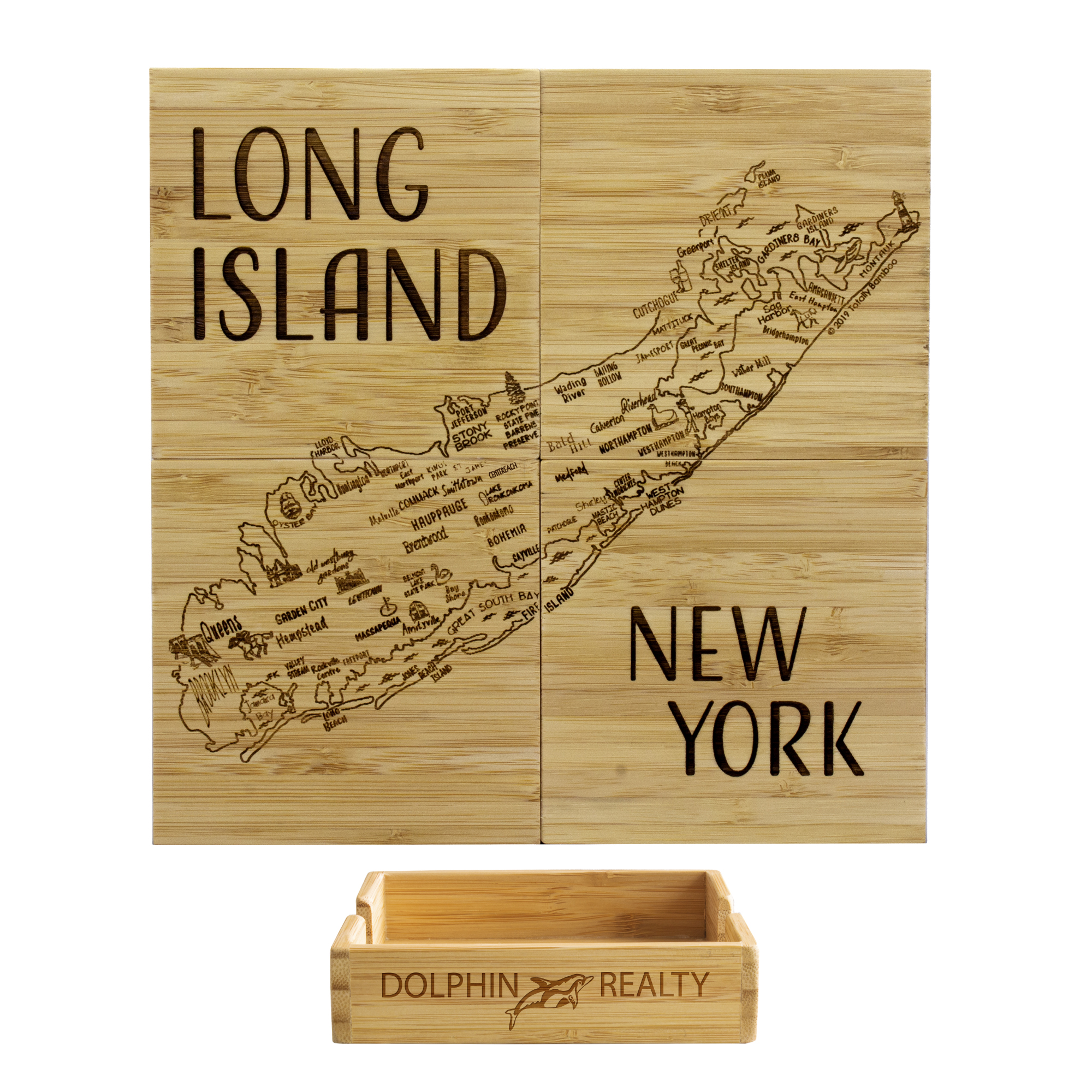 Long Island Puzzle Coaster Set